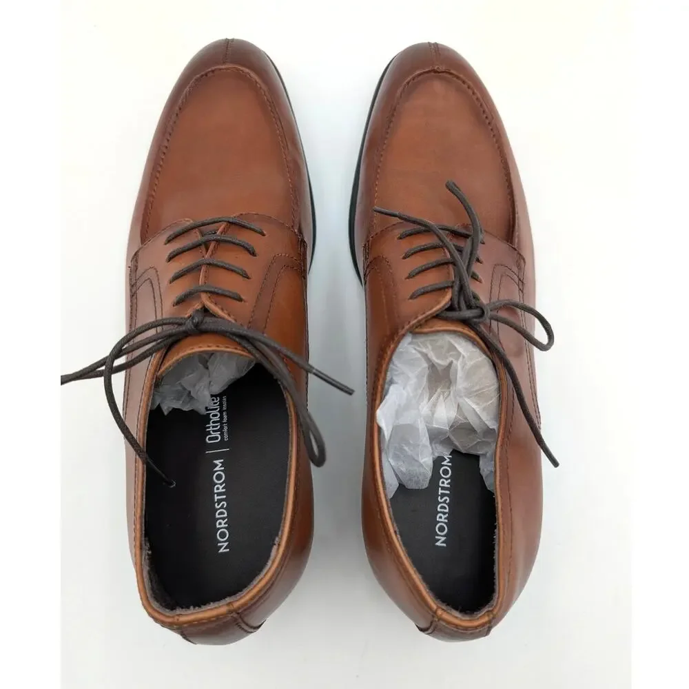 Nordstrom Lace-Up Oxford Dress Shoes Men's Brown Leather Size US9M EU42
